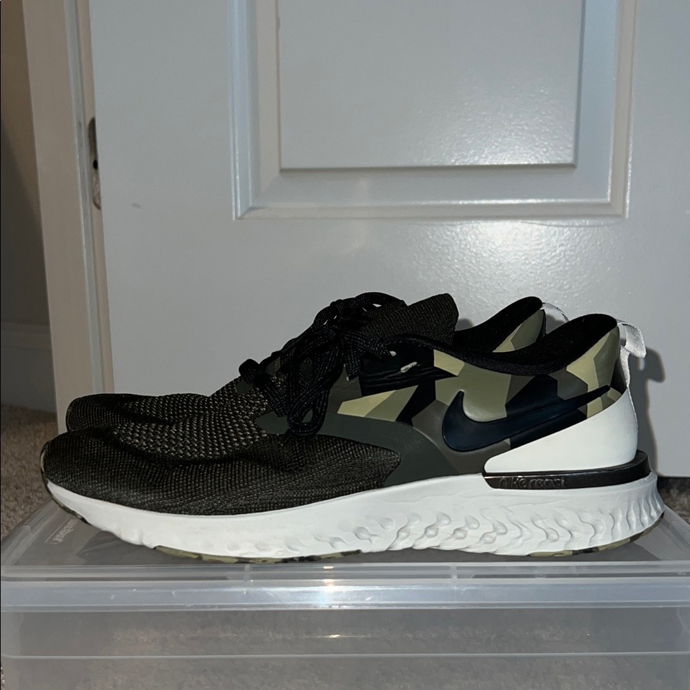 Nike Army Green and Camouflage  Athletic Sneakers